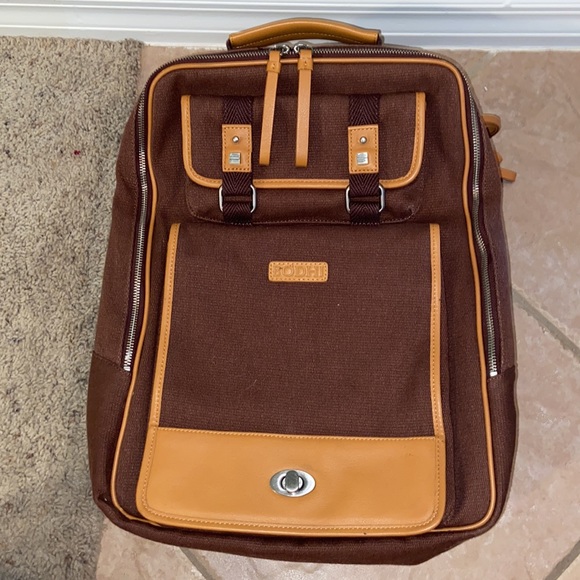 Nwot vintage BODHI computer laptop military canvas  backpack - Picture 3 of 12